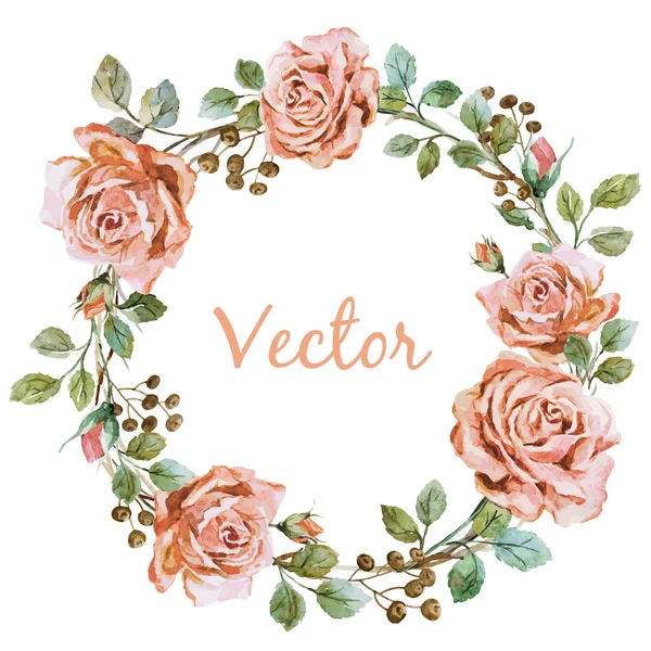 Rose wearth — Stock Vector