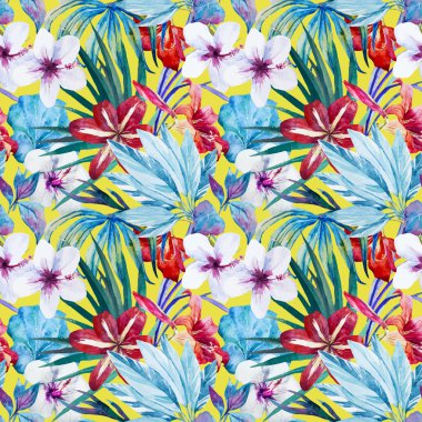 Lily bir hibiscus çiçek deseni