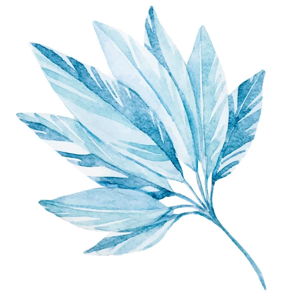 水彩画の葉 — ストックベクタ