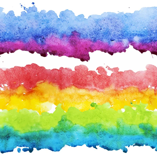 Aquarell bunte Streifen — Stockvektor