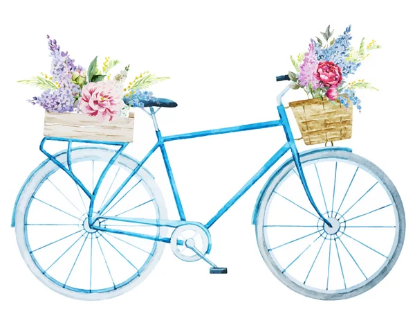 Vélo aquarelle — Image vectorielle