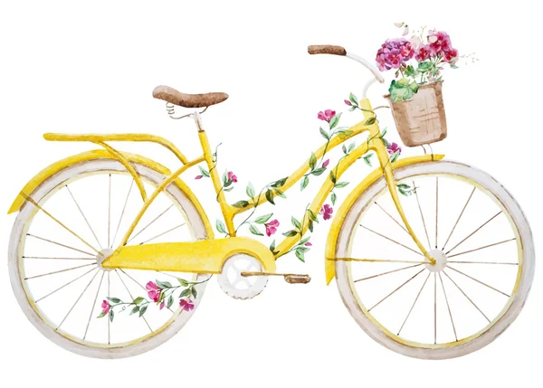Vélo aquarelle — Image vectorielle