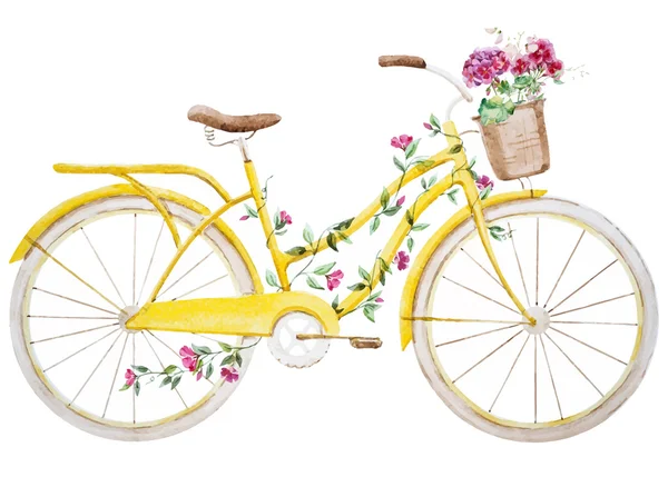 Aquarell Fahrrad — Stockvektor