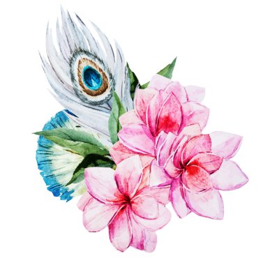 Suluboya çiçekleri