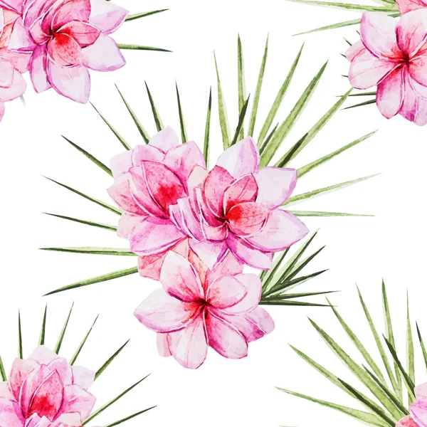 Aquarelle motif floral tropical — Image vectorielle