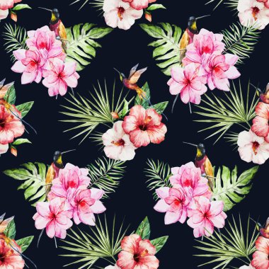 Tropikal suluboya desen