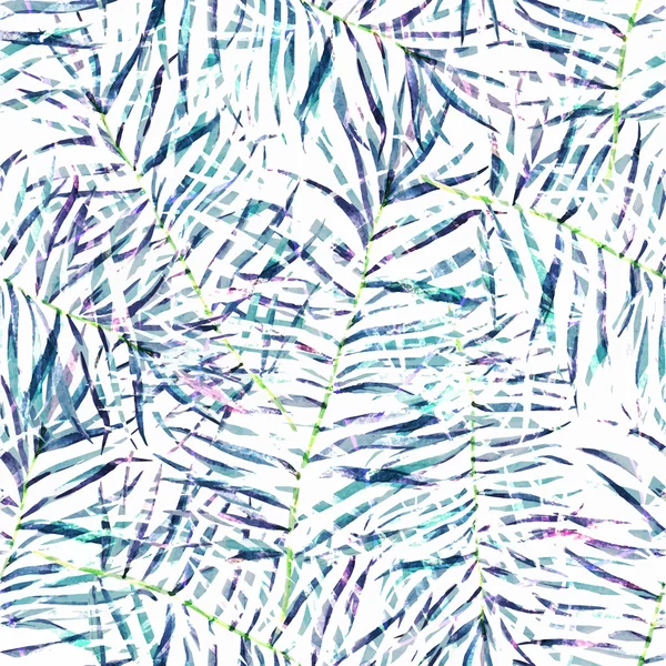 Aquarelle motif de feuilles tropicales — Image vectorielle