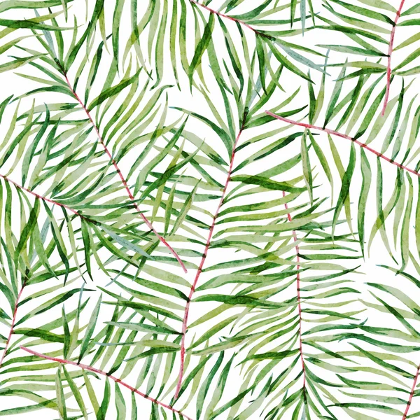 Watercolor tropical leafs pattern — Stock Illustration Watercolor tropical leafs pattern Royalty Free Stock Vectors