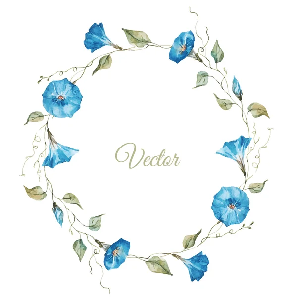 Cadre aquarelle floral — Image vectorielle