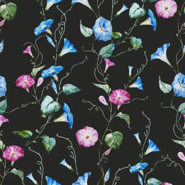 Gentle watercolor floral pattern — Stock Vector