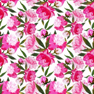 Suluboya çiçek deseni