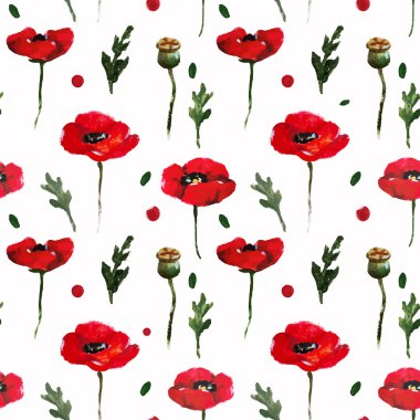 Suluboya çiçek deseni