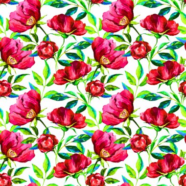 Suluboya çiçek deseni