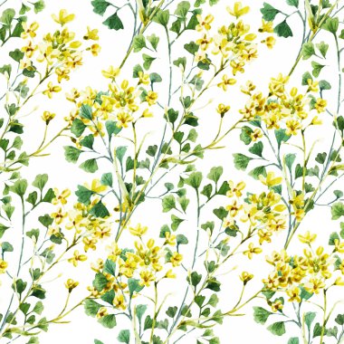 Suluboya çiçek deseni