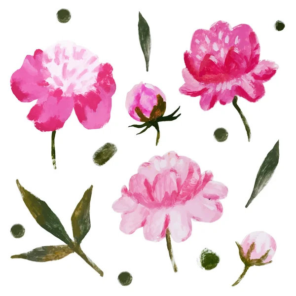 Mooie aquarel bloemen — Stockvector