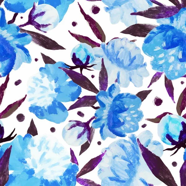 Akvarell blommönster — Stock vektor