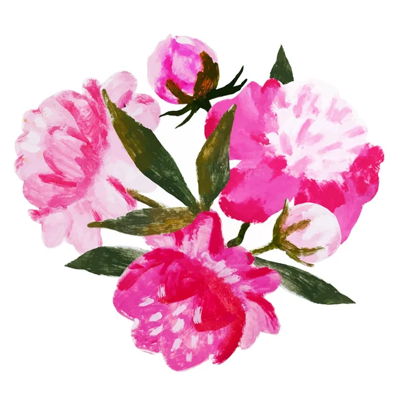 Jolies fleurs aquarelle — Image vectorielle