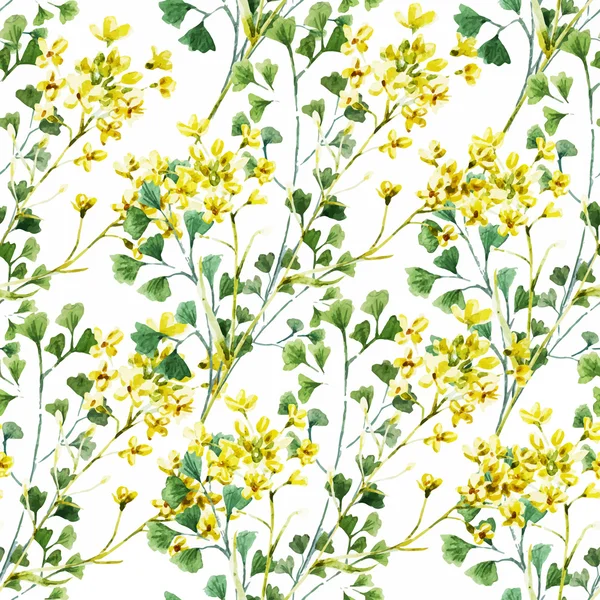 Aquarel bloemenpatroon — Stockvector