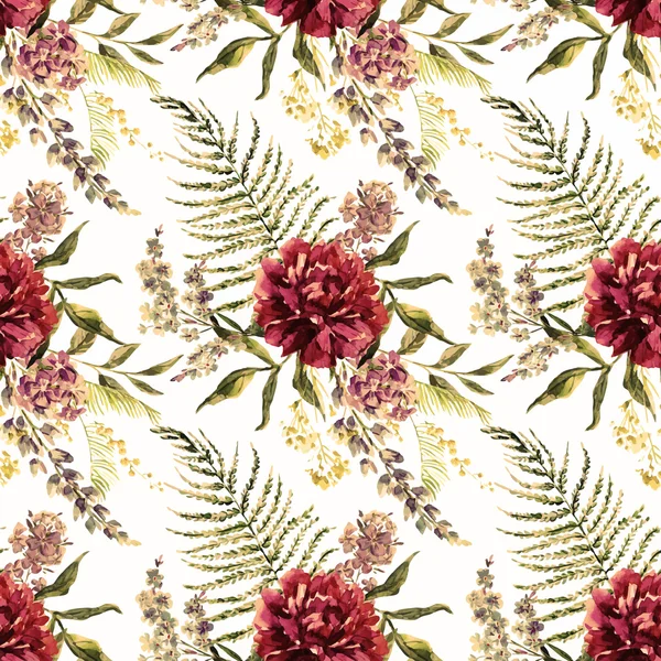 Watercolor floral pattern — Stock Illustration Watercolor floral pattern Stock Vector