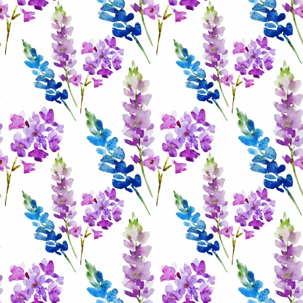 Patrón floral de acuarela — Vector de stock