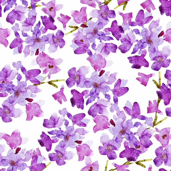 Patrón floral de acuarela — Vector de stock