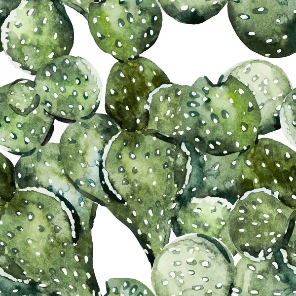 Aquarel cactus patroon — Stockvector