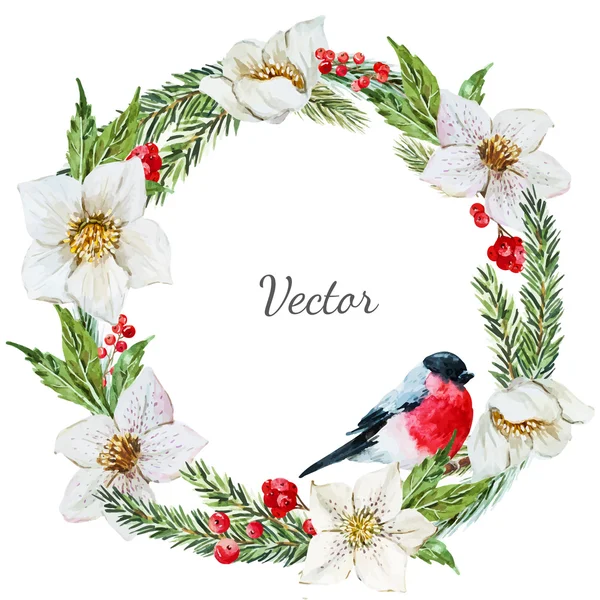 De kroon van Kerstmis — Stockvector