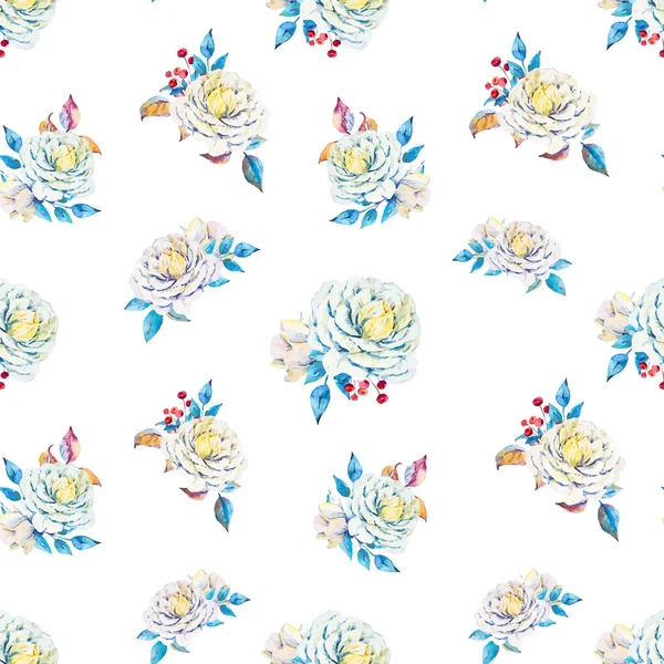 Aquarelle motif vecteur floral — Image vectorielle