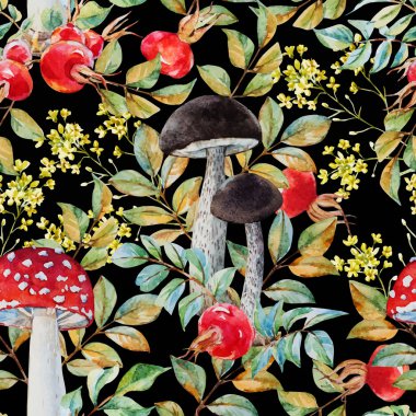 Sonbahar suluboya deseni