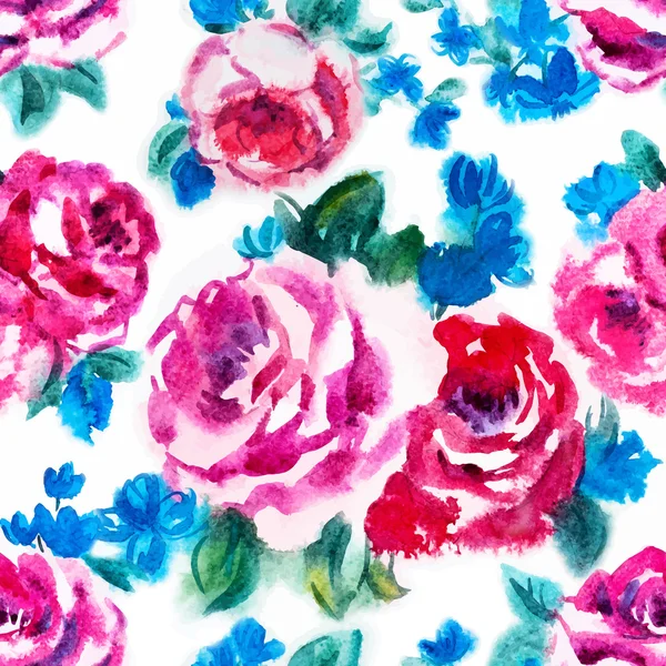 Aquarelle motif rose — Image vectorielle