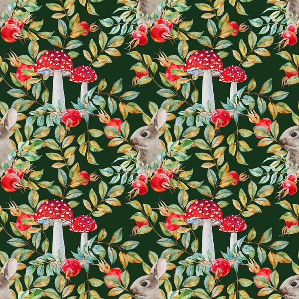 Autumn watercolor pattern — Stock Image Autumn watercolor pattern Stock Photo