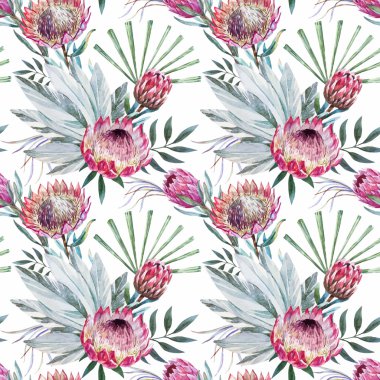 Vektör tropikal protea desen