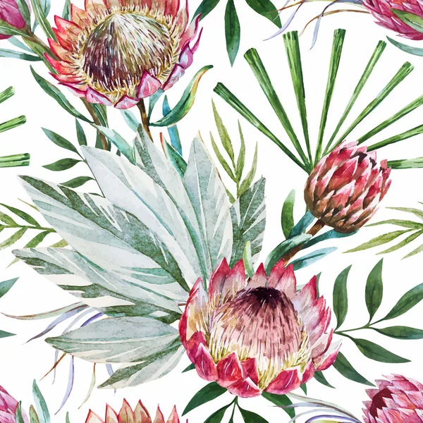 Vektortropisches Protea-Muster — Stockvektor