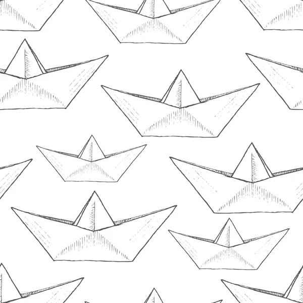 Patrón de barco de papel vectorial — Archivo Imágenes Vectoriales