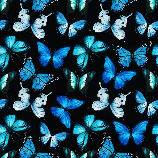 Vecteur motif papillon aquarelle — Image vectorielle