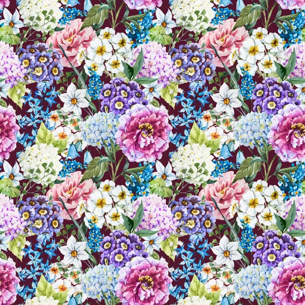 Aquarelle motif floral — Image vectorielle