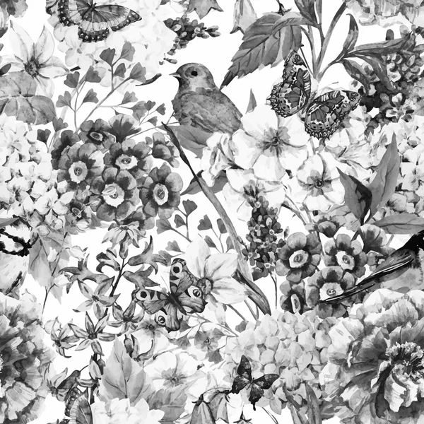 Aquarelle motif floral — Image vectorielle