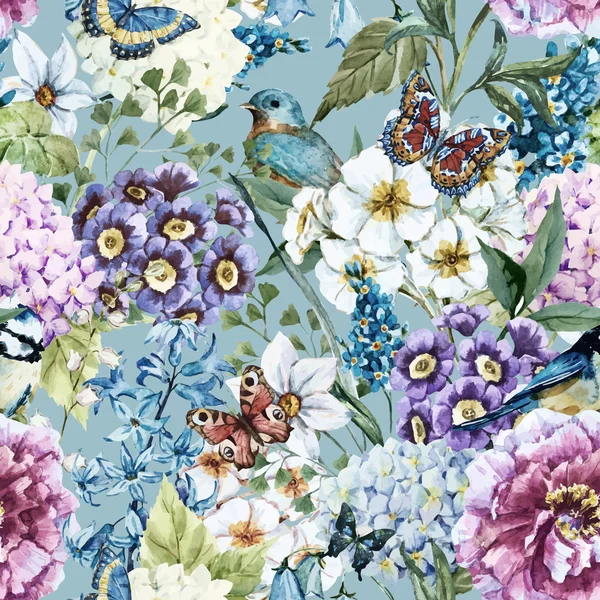 Watercolor floral pattern Royalty Free Stock Illustrations