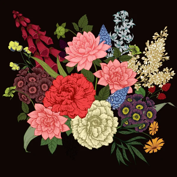 Bonitas flores vector — Vector de stock