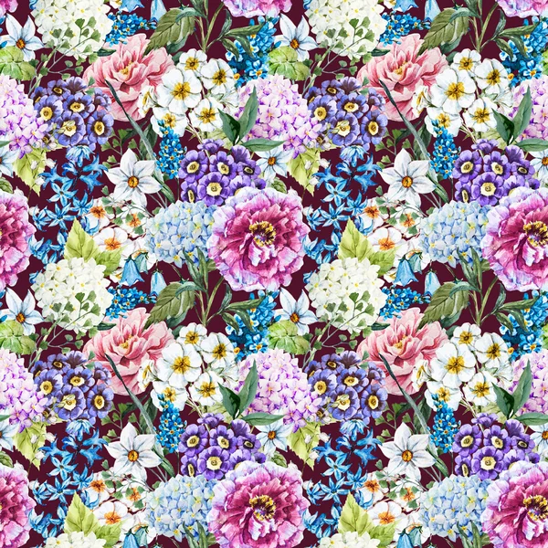 Watercolor floral pattern — Stock Photo, Image