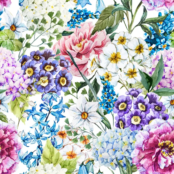 Watercolor floral pattern — Stock Photo, Image