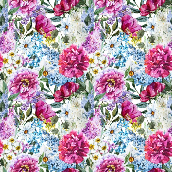 Watercolor floral pattern — Stock Photo, Image