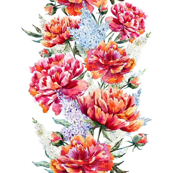 Watercolor floral pattern — Stock Photo, Image