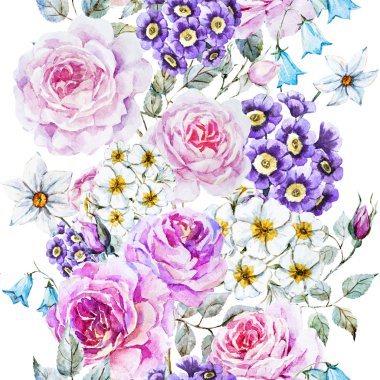 Raster çiçek desenli