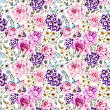 Raster çiçek desenli