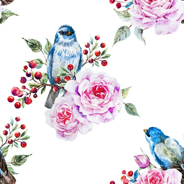Raster bird pattern — Stock Image Raster bird pattern Stock Image
