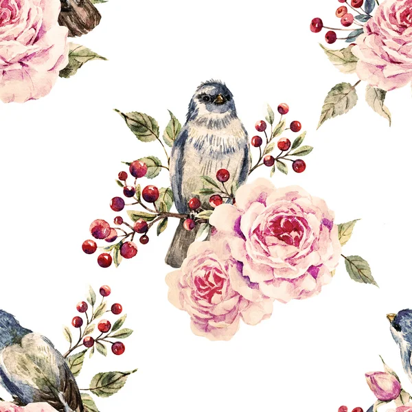 Raster bird pattern — Stock Image Raster bird pattern Stock Photo