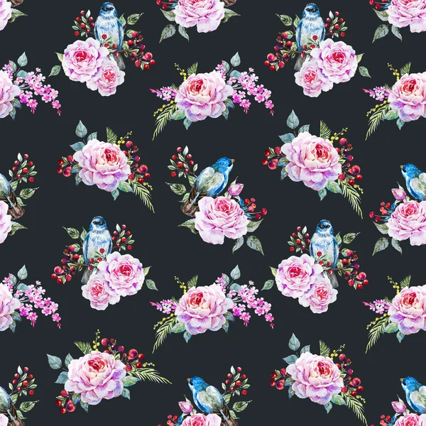 Raster bird pattern — Stock Image Raster bird pattern Stock Photo