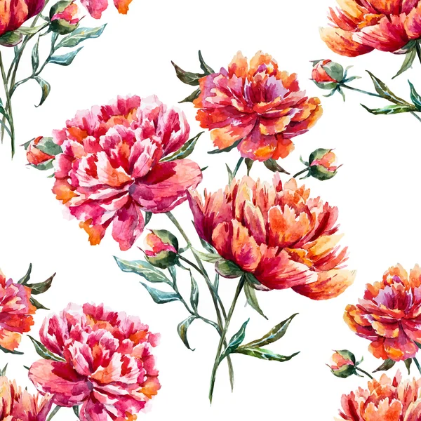 Padrão floral aquarela — Vetor de Stock