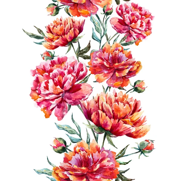 Aquarel bloemenpatroon — Stockvector